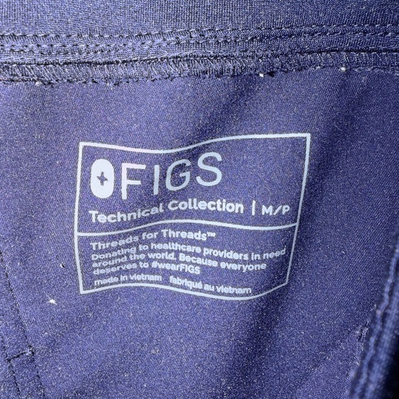 *PRICE OBO* FIGS Women's Navy Blue Zamora™ - Medium Petite Jogger Scrub Pants - Picture 7 of 8